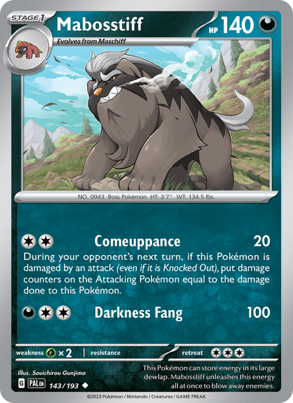 Mabosstiff 143/193 — Paldea Evolved