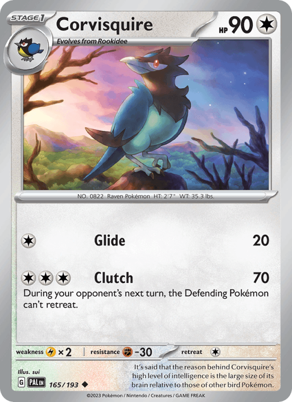 Corvisquire 165/193 — Paldea Evolved