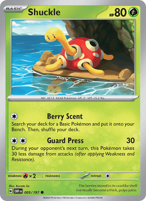 Shuckle 005/197 — Obsidian Flames