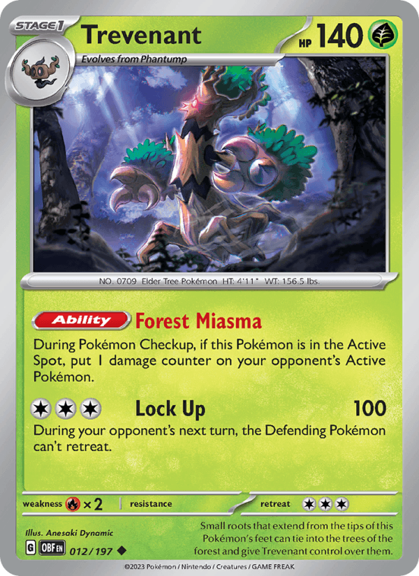 Trevenant 012/197 — Obsidian Flames