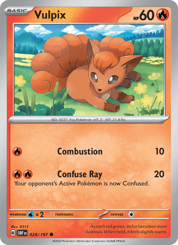 Vulpix 028/197 — Obsidian Flames