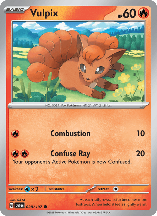 Vulpix 028/197 — Obsidian Flames
