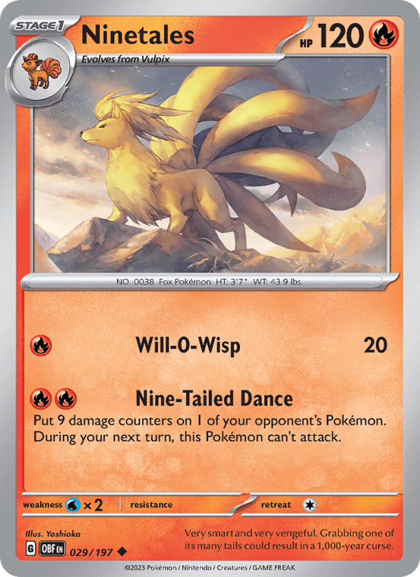 Ninetales 029/197 — Obsidian Flames