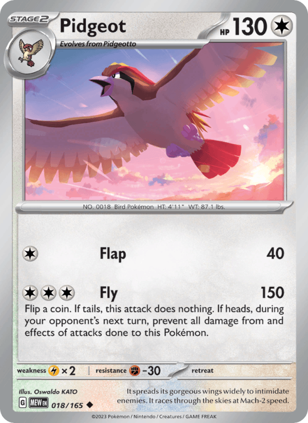 Pidgeot 018/165 — 151