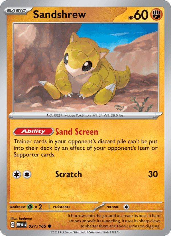 Sandshrew 027/165 — 151