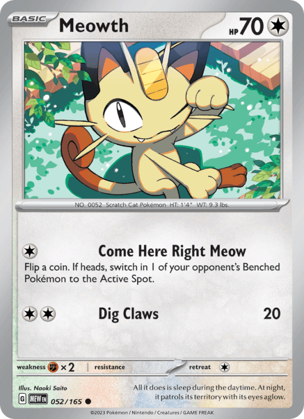 Meowth 052/165 — 151