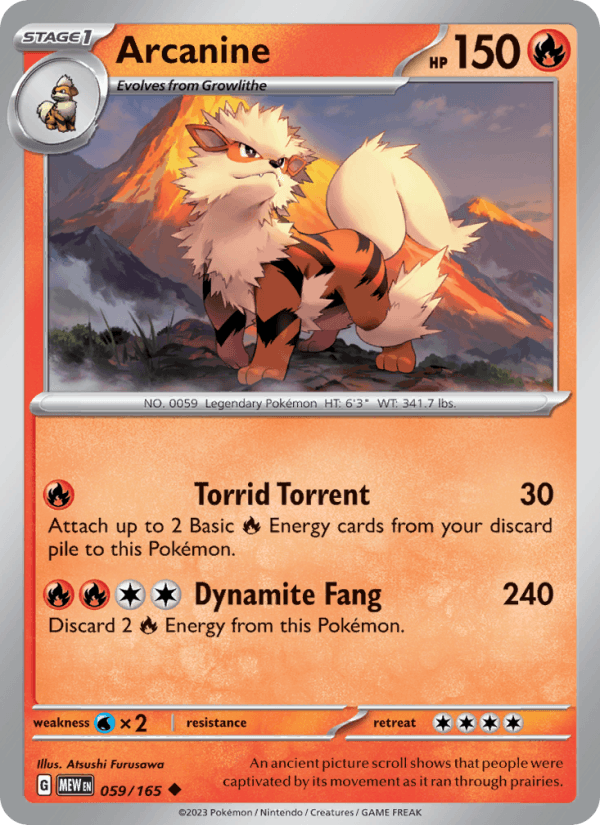 Arcanine 059/165 — 151