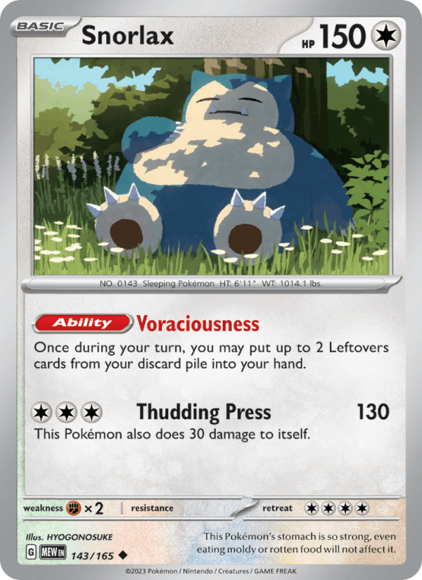 Snorlax 143/165 — 151