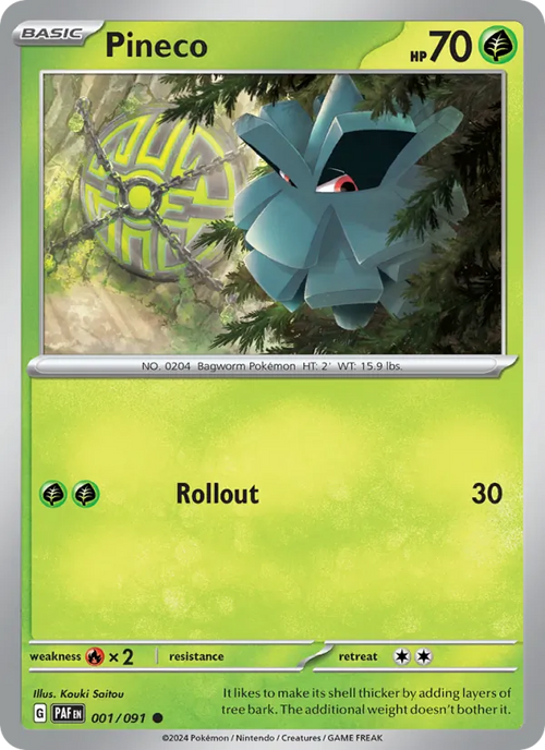 Pineco 001/91 — Paldean Fates