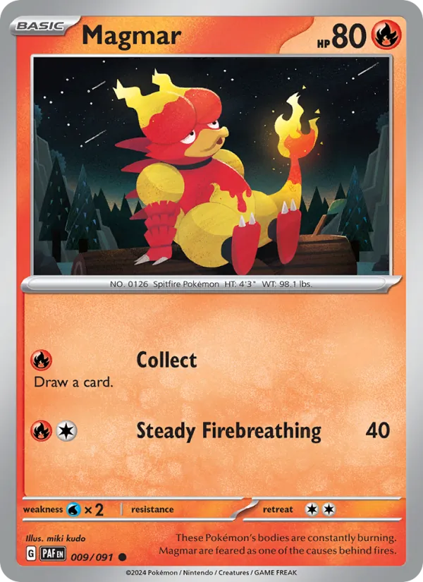Magmar 009/91 — Paldean Fates