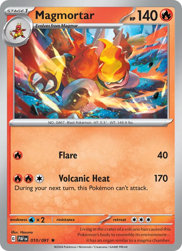 Magmortar 010/91 — Paldean Fates