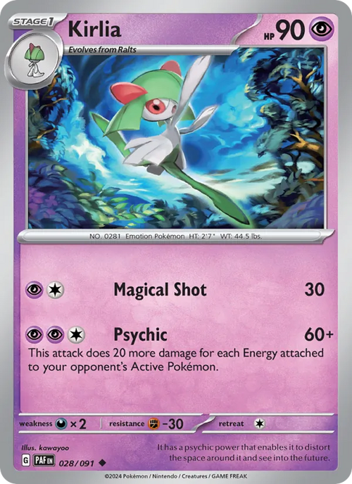 Kirlia 028/91 — Paldean Fates