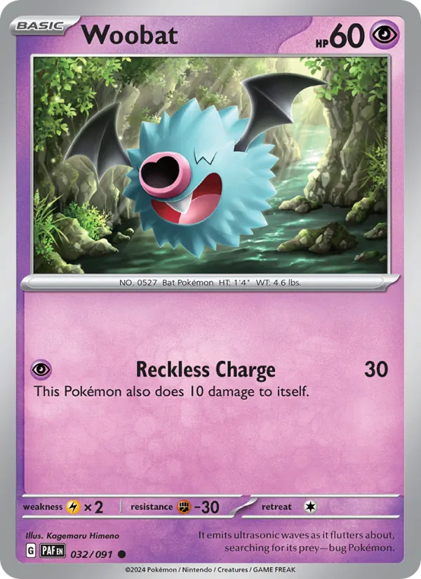 Woobat 032/91 — Paldean Fates