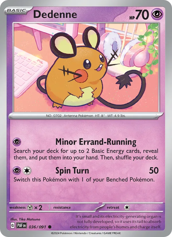 Dedenne 036/91 — Paldean Fates