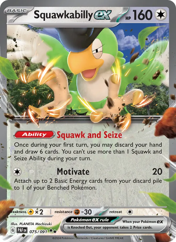 Squawkabilly ex 075/91 — Paldean Fates