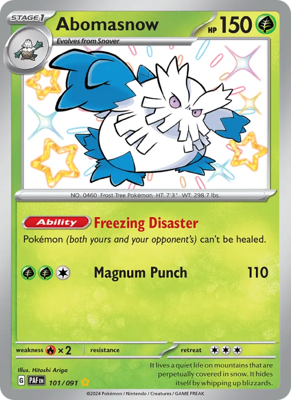 Abomasnow 101/91 — Paldean Fates