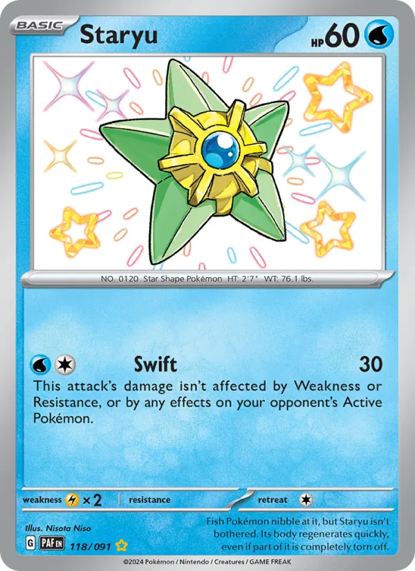 Staryu 118/91 — Paldean Fates