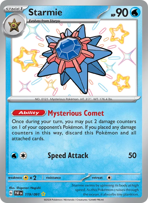 Starmie 119/91 — Paldean Fates