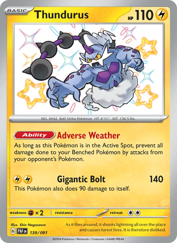 Thundurus 139/91 — Paldean Fates