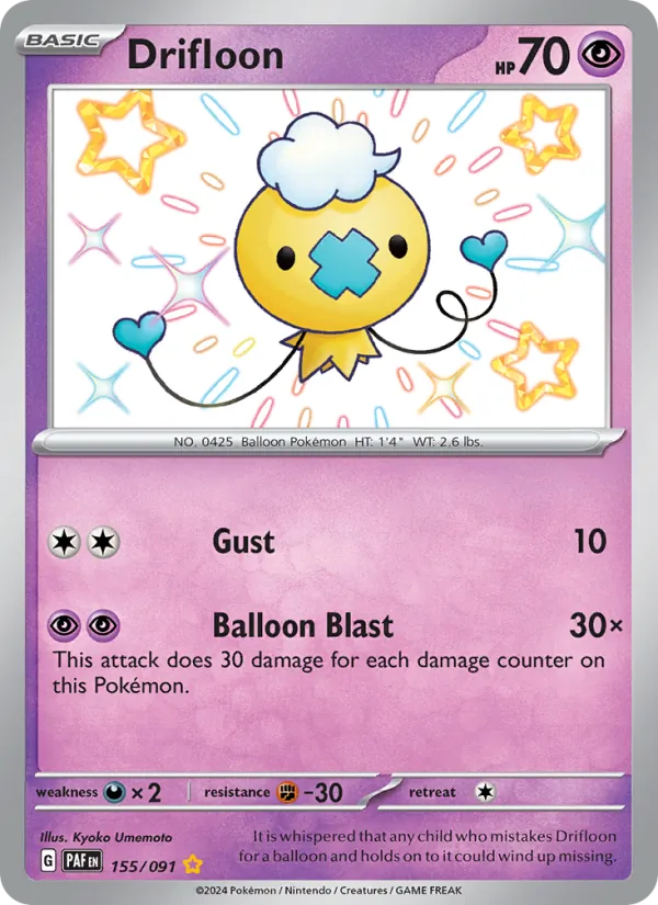 Drifloon 155/91 — Paldean Fates