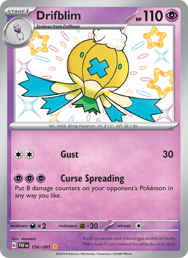 Drifblim 156/91 — Paldean Fates