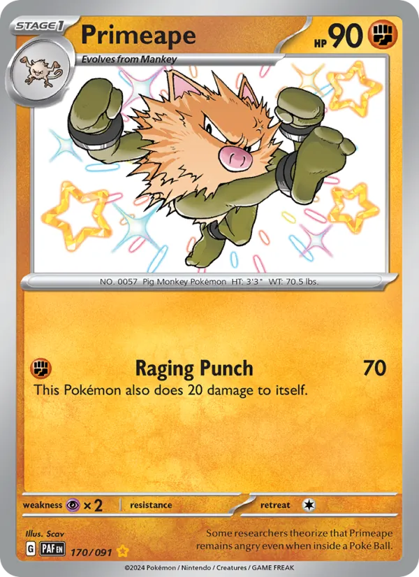 Primeape 170/91 — Paldean Fates