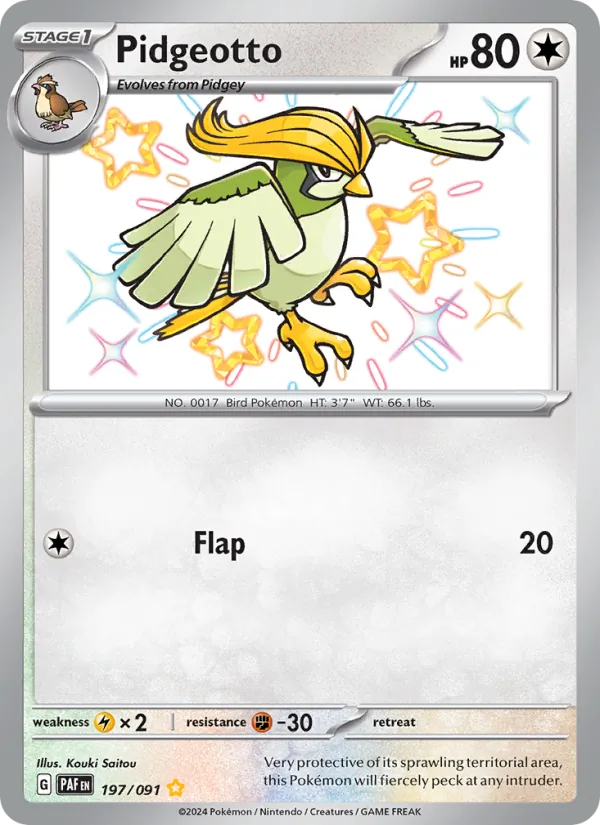 Pidgeotto 197/91 — Paldean Fates