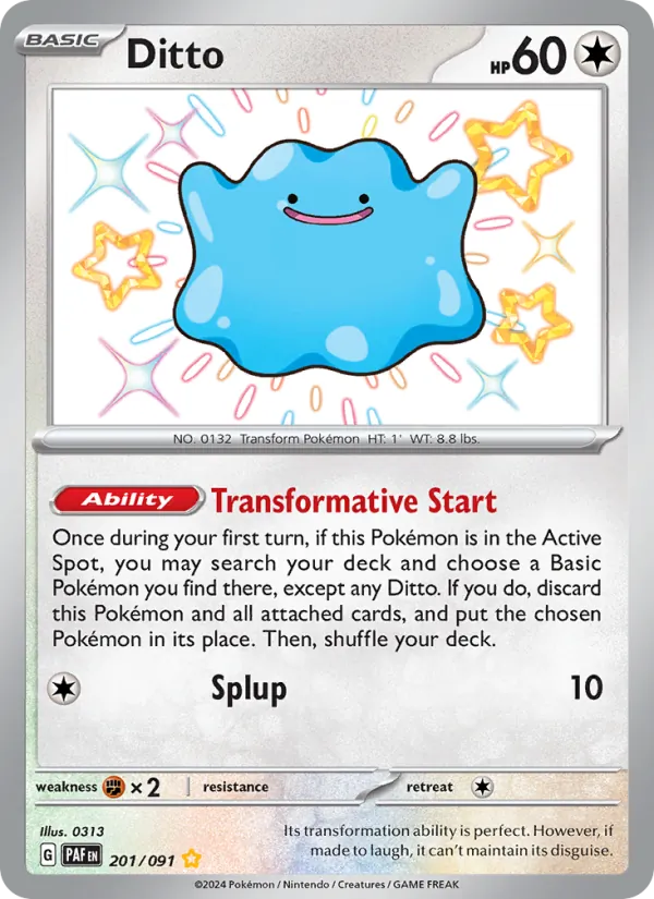 Ditto 201/91 — Paldean Fates