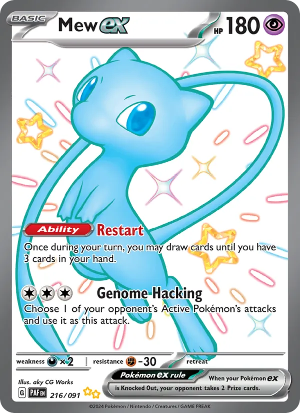 Mew ex 216/91 — Paldean Fates