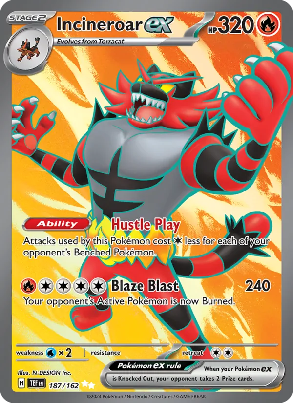 Incineroar ex 187/162 — Temporal Forces