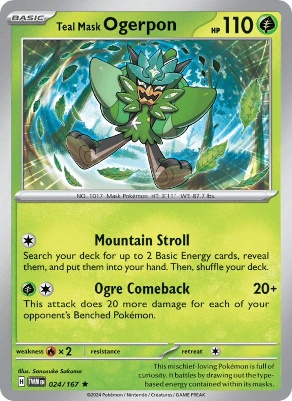 Teal Mask Ogerpon 024/167 — Twilight Masquerade