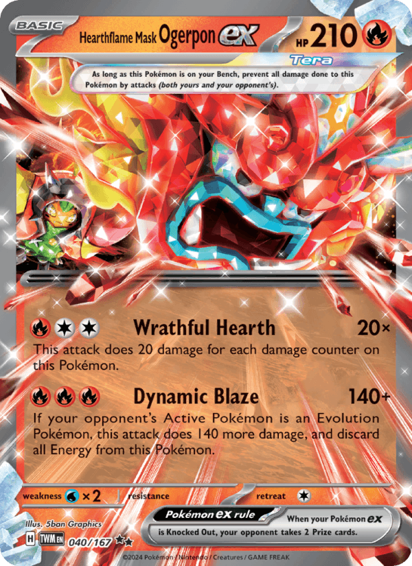 Hearthflame Mask Ogerpon ex 040/167 — Twilight Masquerade