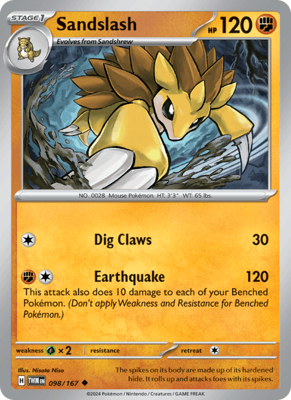 Sandslash 098/167 — Twilight Masquerade