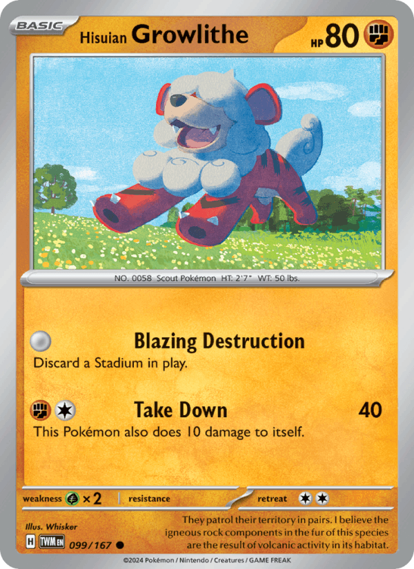 Hisuian Growlithe 099/167 — Twilight Masquerade