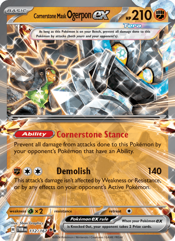 Cornerstone Mask Ogerpon ex 112/167 — Twilight Masquerade