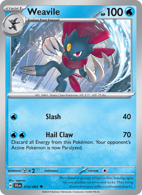 Weavile 014/64 — Shrouded Fable