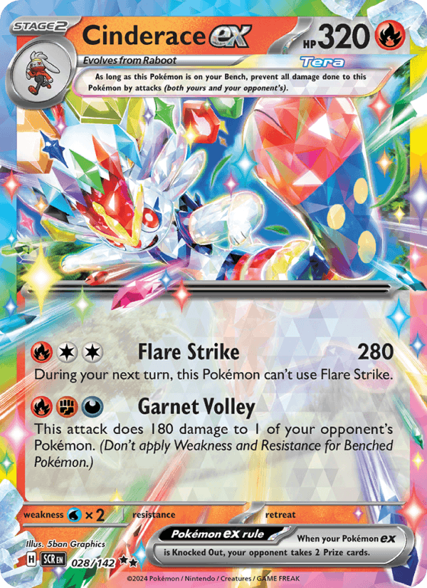 Cinderace ex 028/142 — Stellar Crown