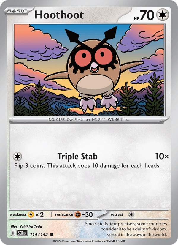Hoothoot 114/142 — Stellar Crown