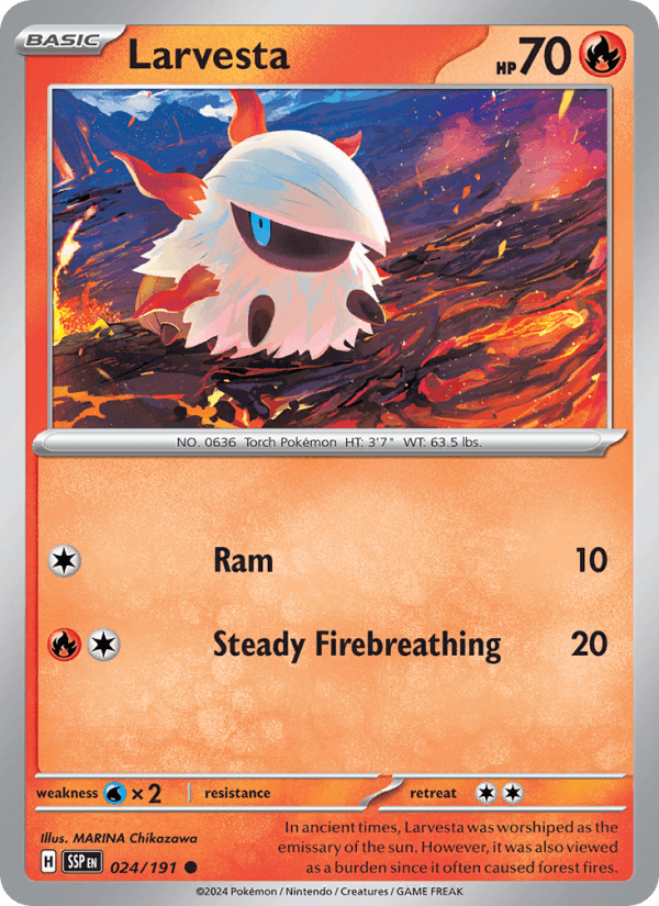 Larvesta 024/191 — Surging Sparks
