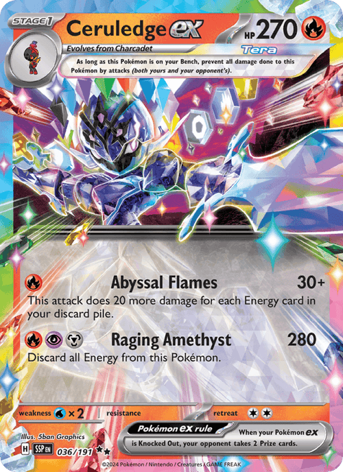 Ceruledge ex 036/191 — Surging Sparks