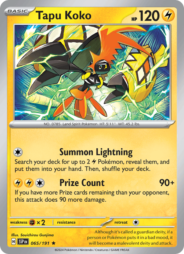 Tapu Koko 065/191 — Surging Sparks