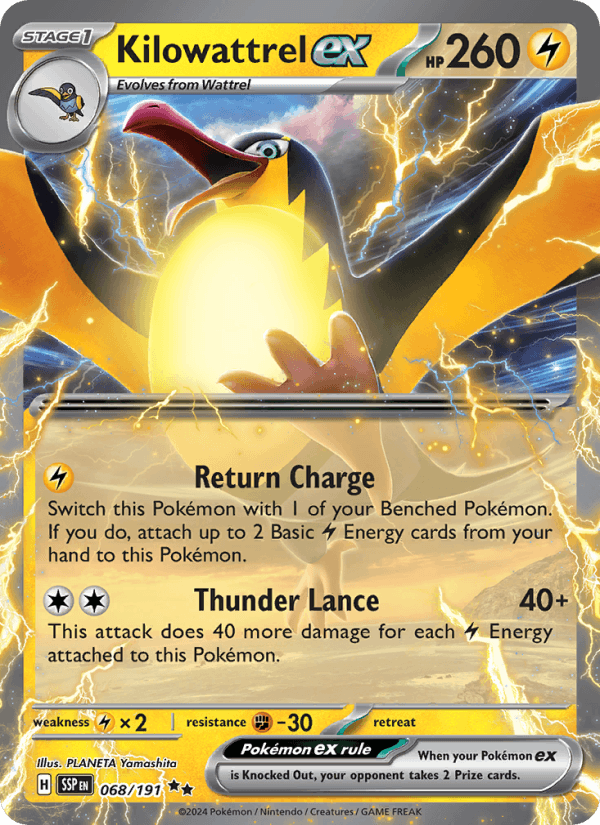 Kilowattrel ex 068/191 — Surging Sparks