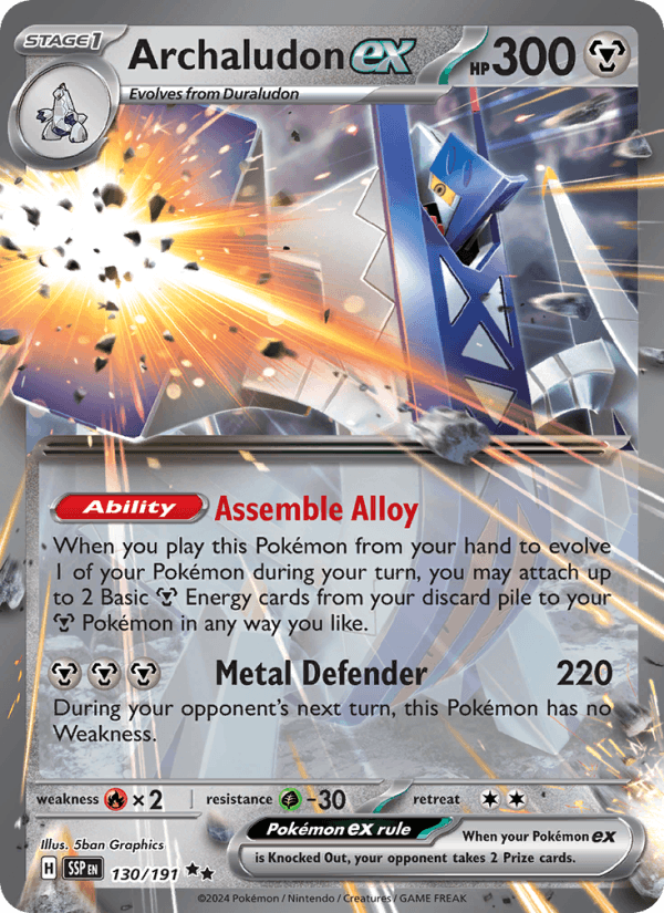 130/191 — Archaludon ex — Surging Sparks