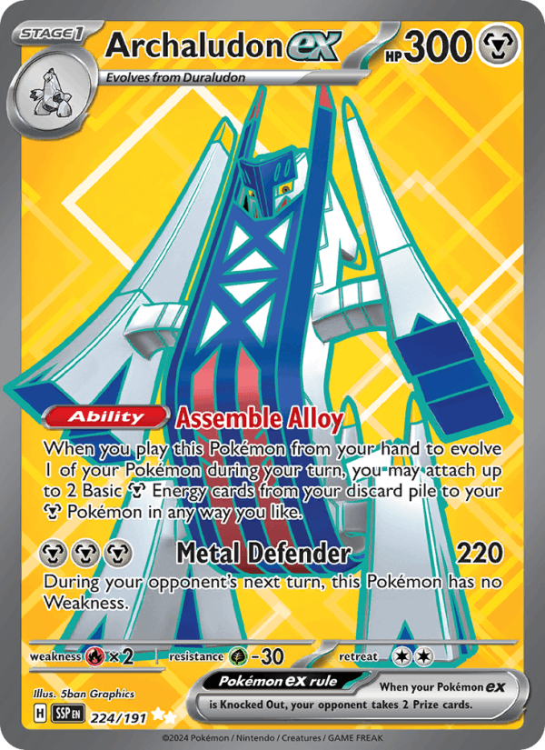 224/191 — Archaludon ex — Surging Sparks