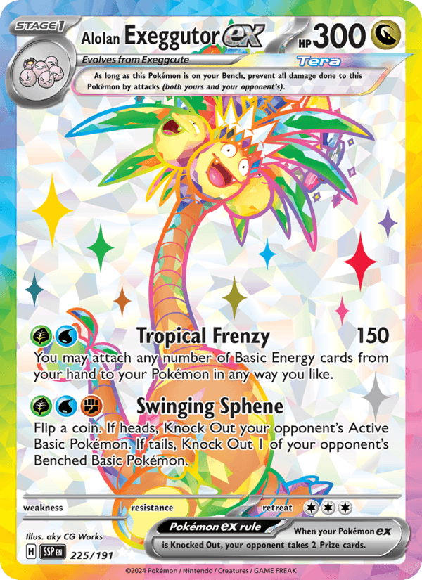 225/191 — Alolan Exeggutor ex — Surging Sparks
