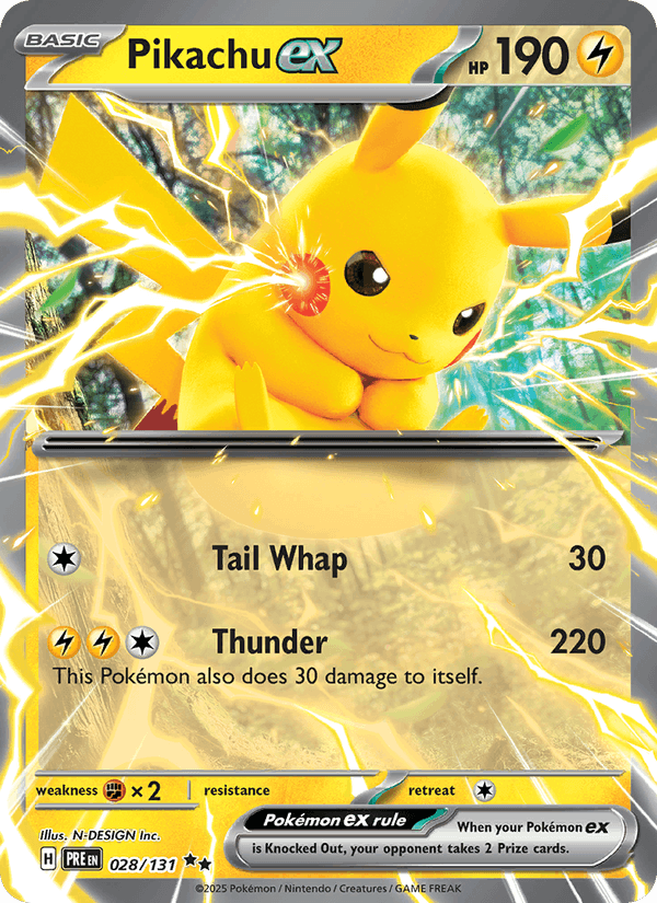 Pikachu ex 028/131 — Prismatic Evolutions