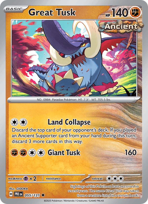Great Tusk 055/131 — Prismatic Evolutions