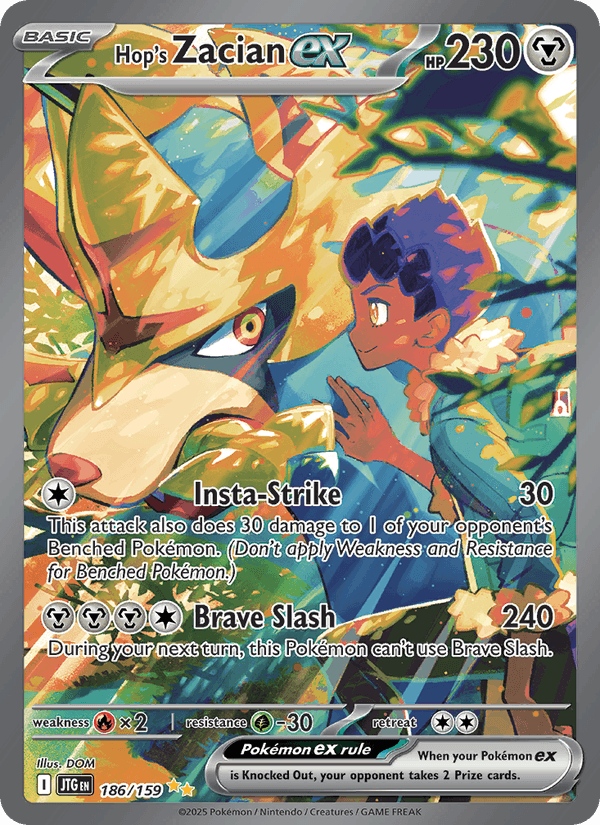 186/159 — Hop's Zacian ex — Journey Together
