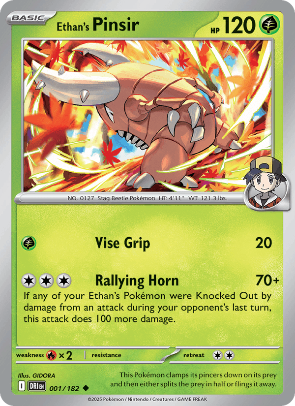 001/182 — Ethan's Pinsir — Destined Rivals