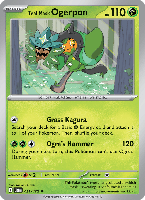 026/182 — Teal Mask Ogerpon — Destined Rivals